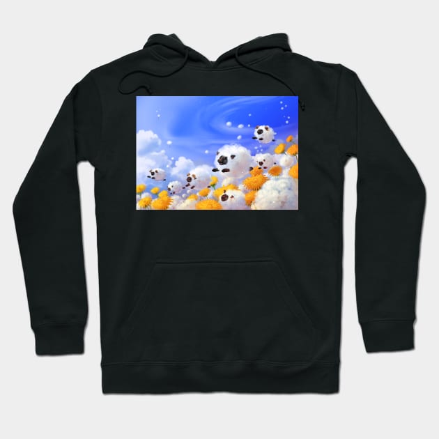 Dandelion sheep Hoodie by Digitaldreamcloud